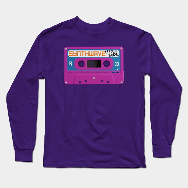 SYNTHWAVE MIXTAPE #1 (1987) Long Sleeve T-Shirt by RickTurner